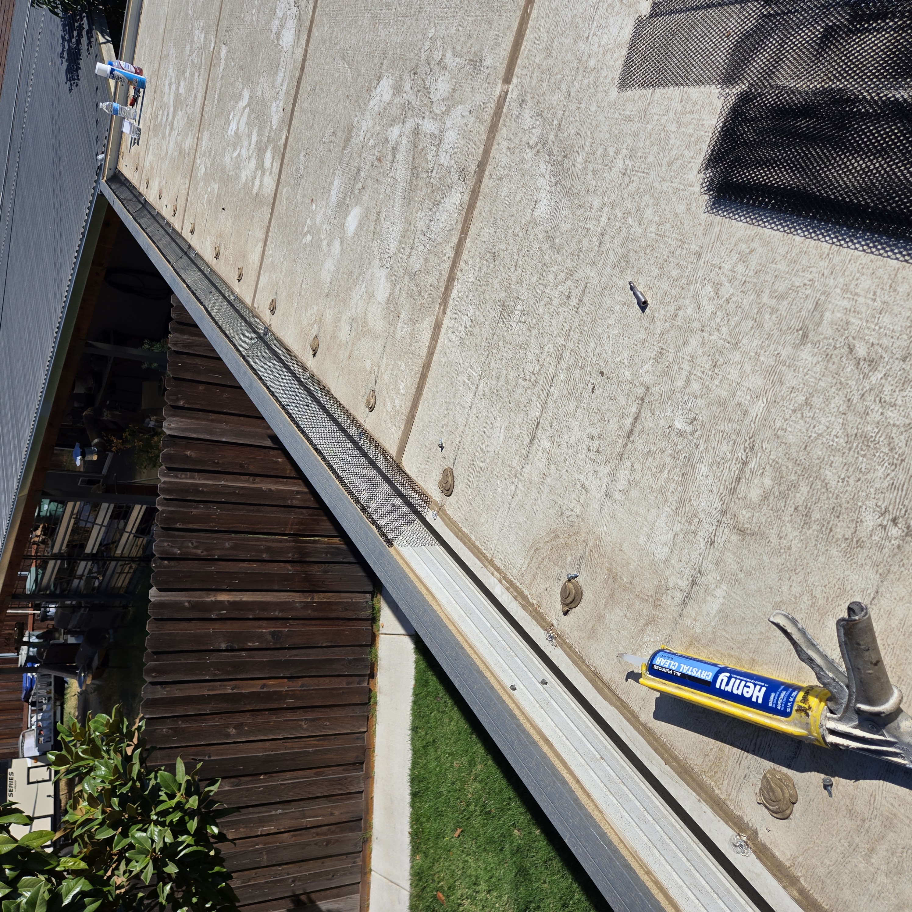 Completed gutter installation project