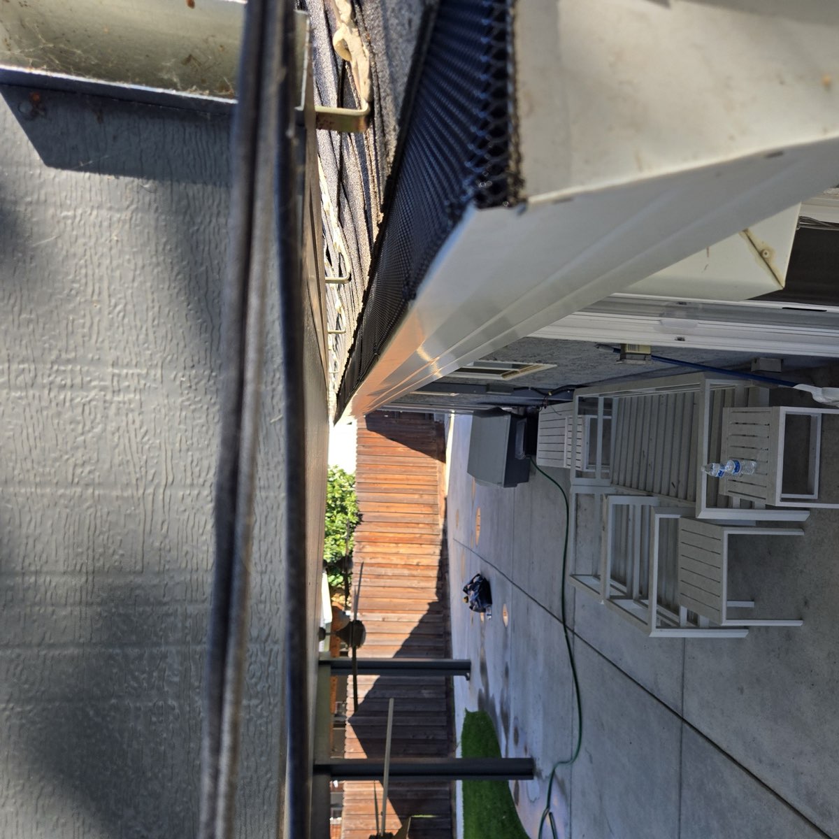 White fascia gutter guard closeup on Sacramento home