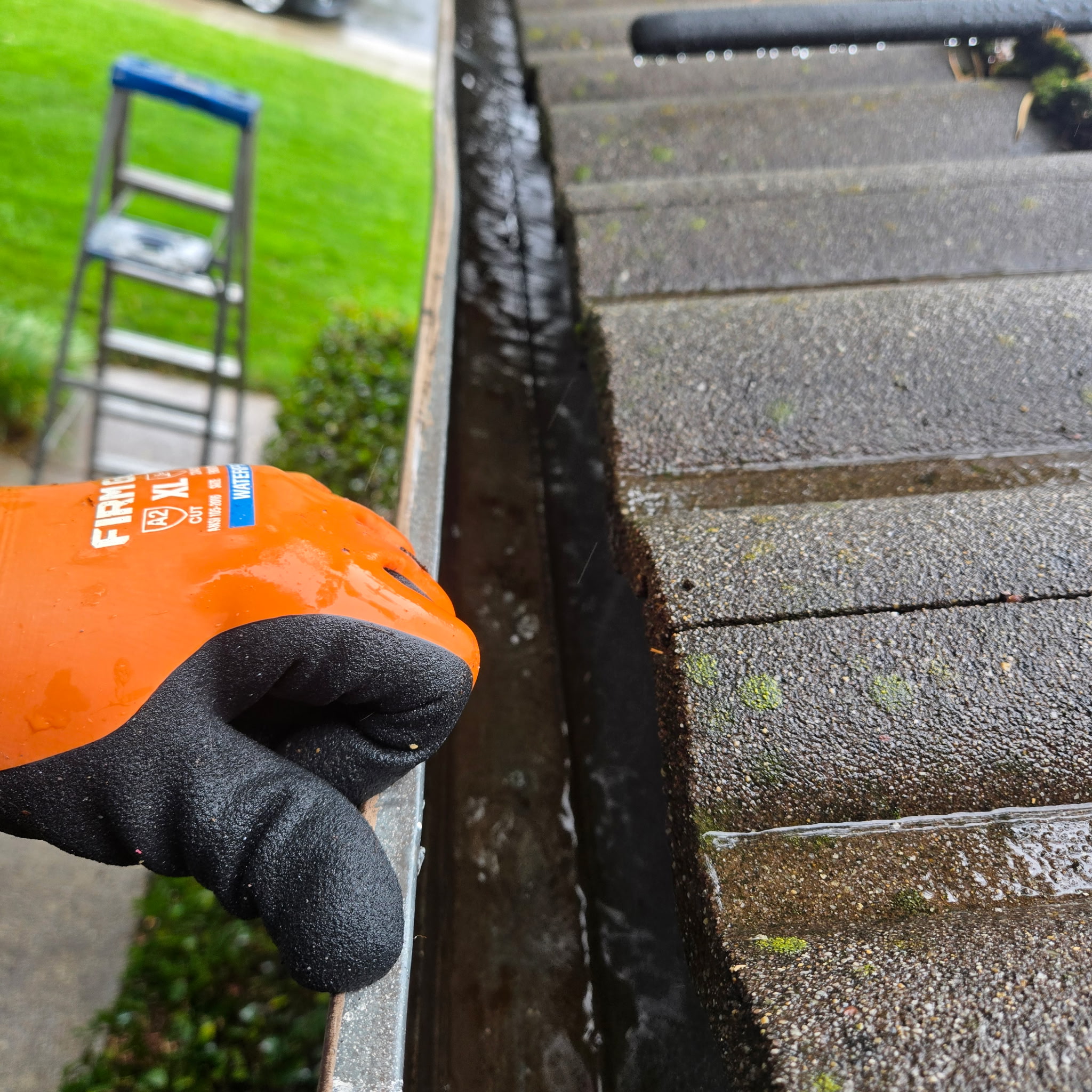 After downspout installation - proper drainage