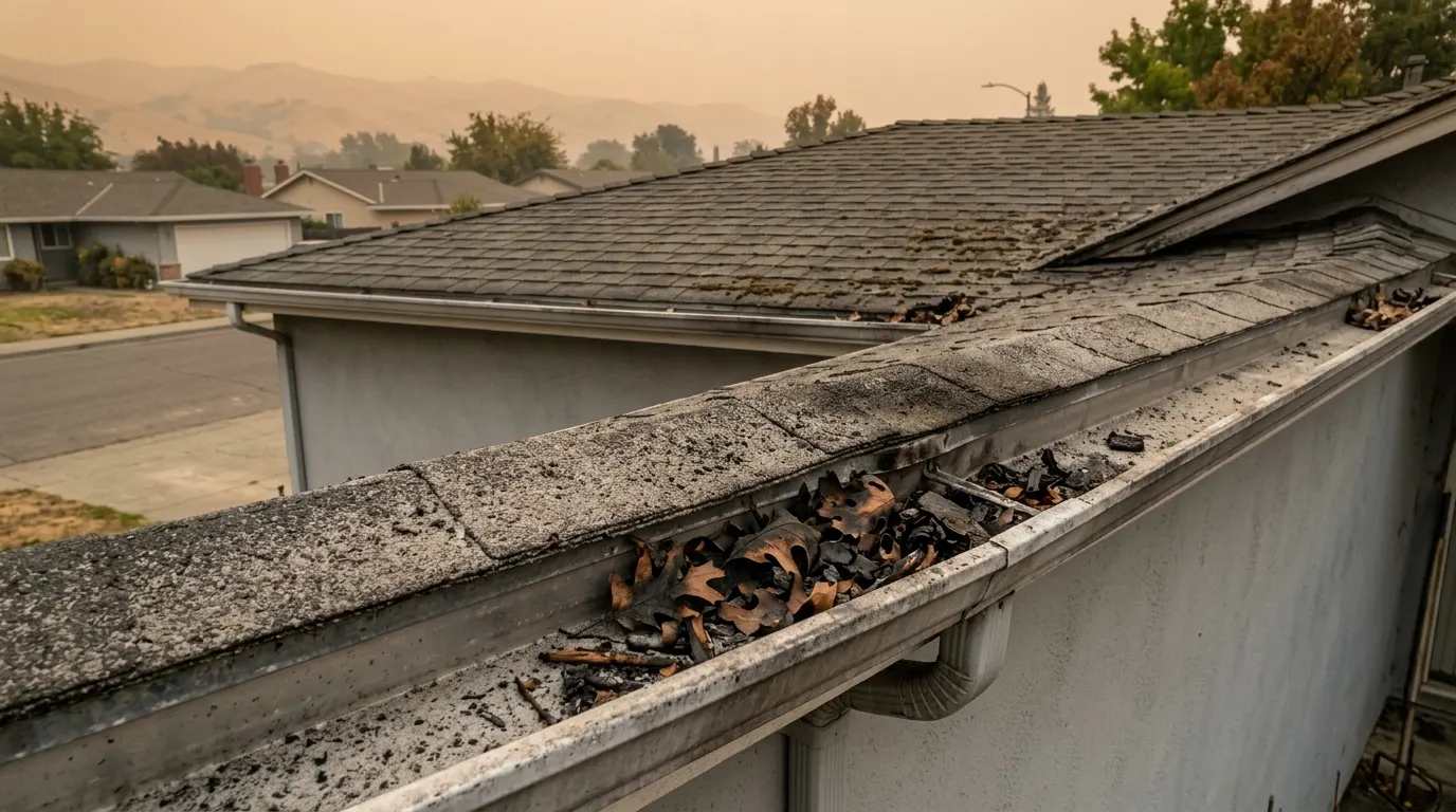 Post-Wildfire Gutter Cleanup Sacramento: How to Remove Smoke, Ash & Fire Retardant Safely (2026)