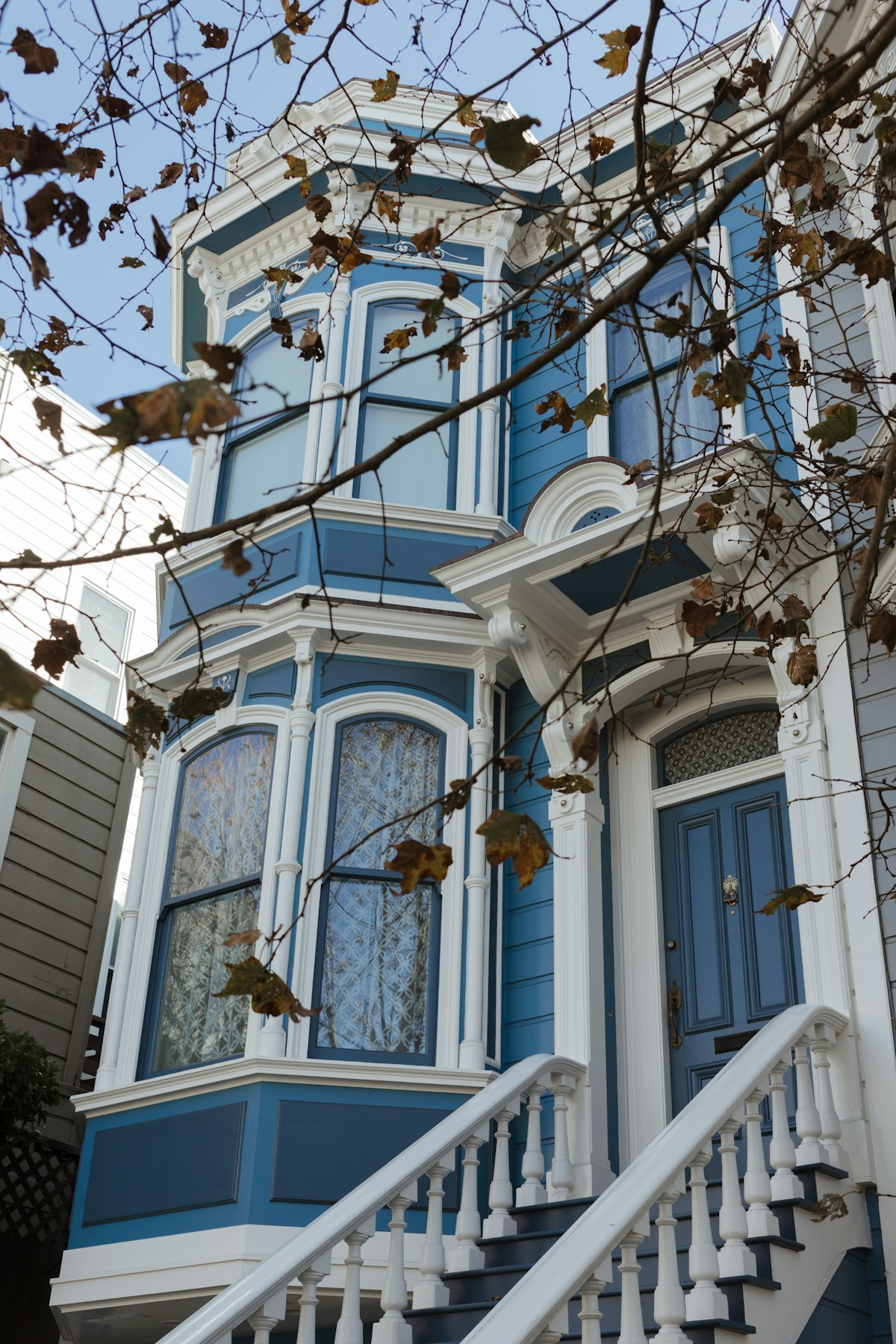 Historic Victorian home exterior with period-appropriate gutters and classic architectural details